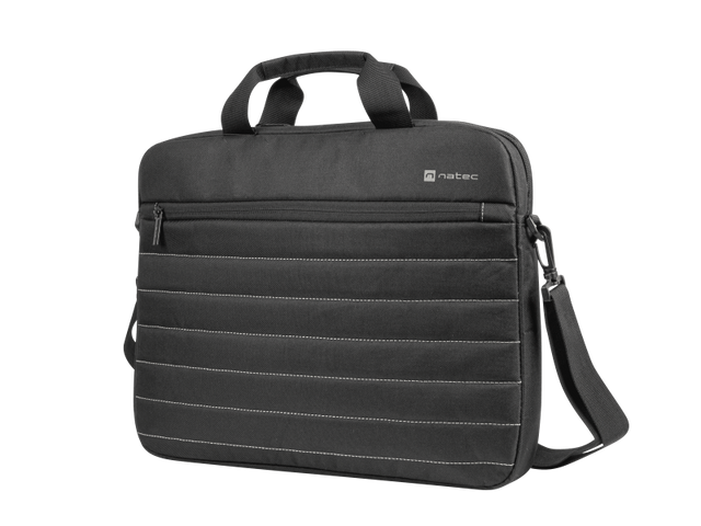 Geanta laptop Natec Taruca, compatibilitate dimensiune laptop 15.6", 1 compartiment, material Polyester 600D, negru