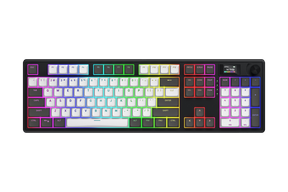 Tastatura Mecanica Gaming HATOR Skyfall Pro Wireless 100, RGB, Wireless, Alb-Negru