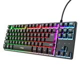 Tastatura Trust cu fir GXT833W Thado TKL, numar butoane 87, interfata USB 2.0, conector USB-A male, compatibila cu PS4, Xbox One, Nintendo Switch, PS5, negru