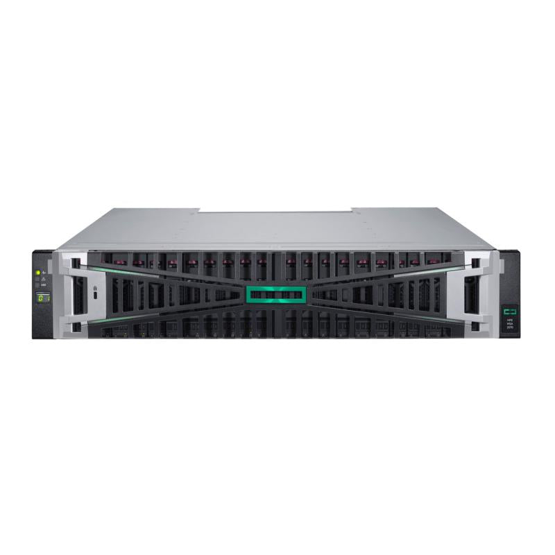 HPE MSA 2070 SFF 2x10/25GbE iSCSI 4-port Cntrl 12x1.92TB SSD 4x10Gb iSCSI XCVR 23TB Storage Array