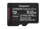 Card de Memorie MicroSDXC Kingston,512GB,Canvas Select Plus,Fara Adaptor