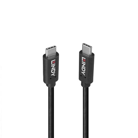 Cablu Lindy 1.5m USB 3.2 Type-A to Type-C (tata - tata), Black Line, Supported Bandwidth: 20Gbps, 100W PD, negru