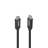 Cablu Lindy 1m USB 3.2 Type-A to Type-C (tata - tata), Black Line, Supported Bandwidth: 20Gbps, 100W PD, negru