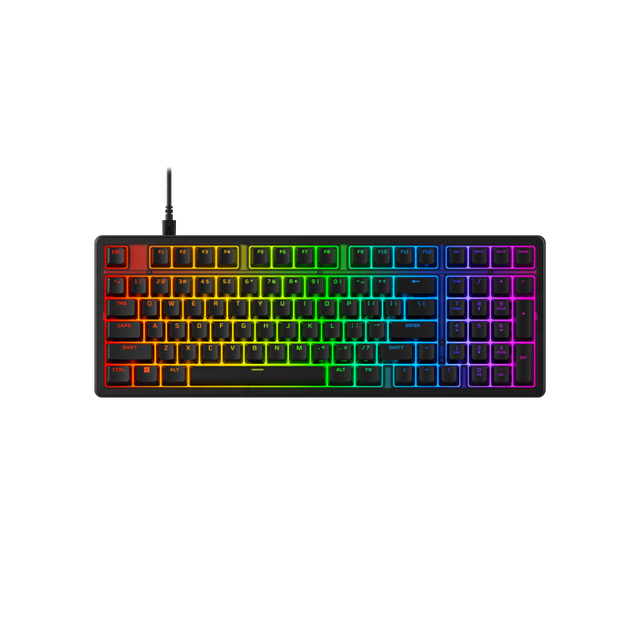 Tastatura gaming HyperX Origins 21800, membrana, lungime cablu 1.8m, iluminare RGB (16,777,216 colors), polling rate 8000 Hz, negru
