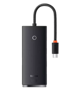 Hub extern Baseus Lite, porturi USB: USB 3.0 x 4, conectare prin USB Type-C, lungime 0.25m, negru