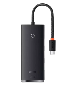 Hub extern Baseus Lite, porturi USB: USB 3.0 x 4, conectare prin USB Type-C, lungime 0.25m, negru