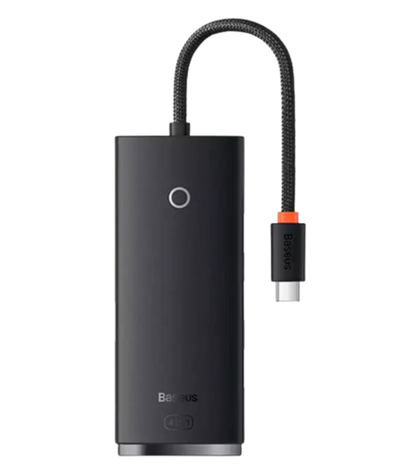 Hub extern Baseus Lite, porturi USB: USB 3.0 x 4, conectare prin USB Type-C, lungime 0.25m, negru