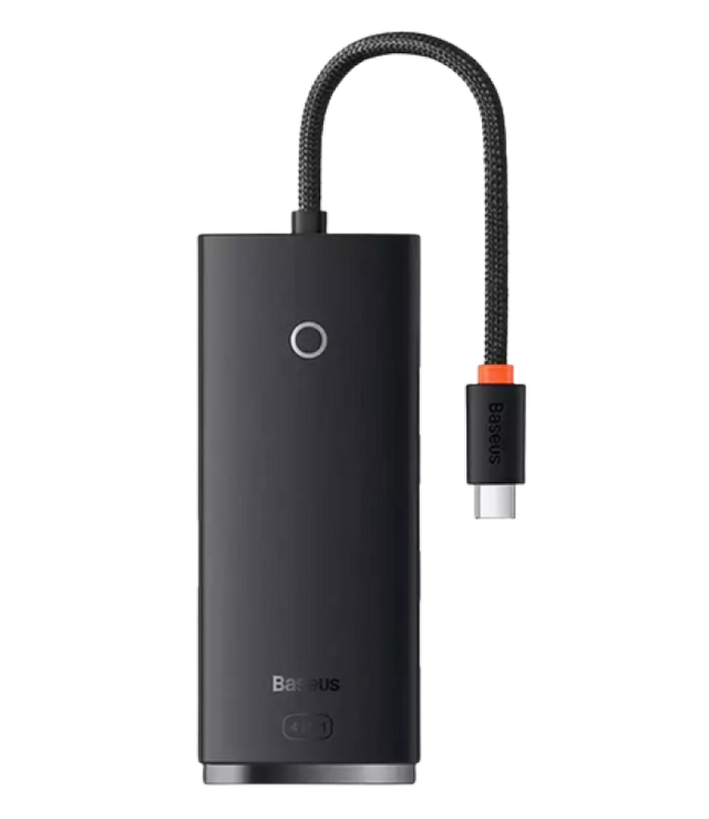 Hub extern Baseus Lite, porturi USB: USB 3.0 x 4, conectare prin USB Type-C, lungime 0.25m, negru