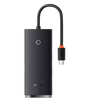 Hub extern Baseus Lite, porturi USB: USB 3.0 x 4, conectare prin USB Type-C, lungime 0.25m, negru