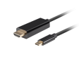 Cablu USB-C(M)  HDMI(M) 1,8 m 4K 60Hz negru