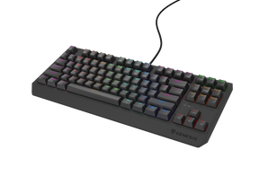 Tastatura gaming mecanica cu fir Genesis Thor 230 TKL Lite, iluminare multicolor, switch Linear, switch model Outemu Red, numar taste 87, 11 butoane multimedia, lungime cablu 1.6m, dimensiuni 363 x 155 x 39 mm, negru