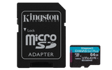 Card de Memorie MicroSDXC Kingston,64GB,Canvas GO Plus,Cu Adaptor