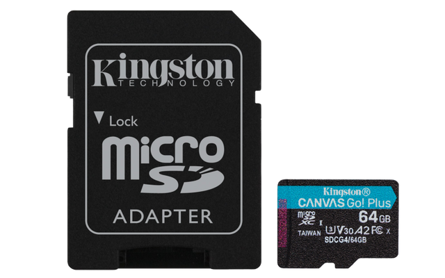 Card de Memorie MicroSDXC Kingston,64GB,Canvas GO Plus,Cu Adaptor