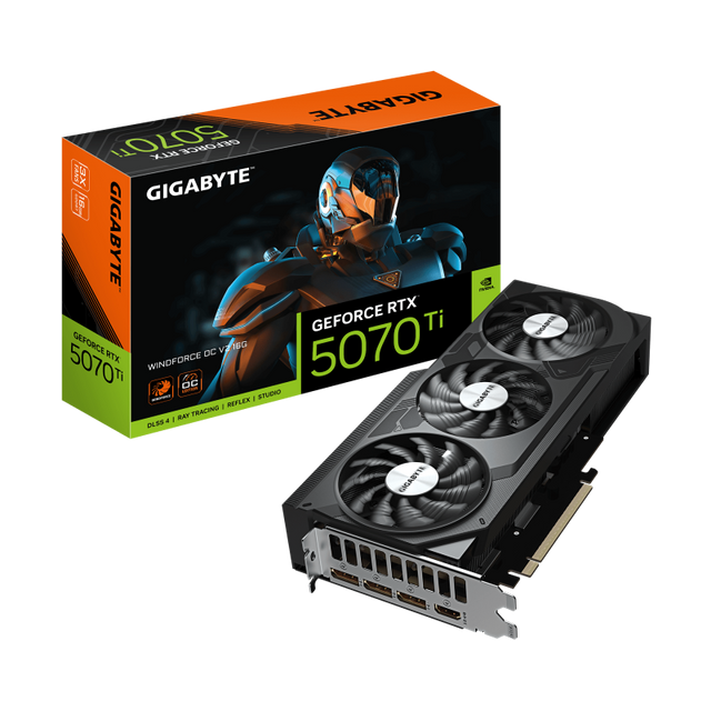 Placa video Gigabyte GeForce RTX 5070 Ti WINDFORCE OC V2, 16GB GDDR7, PCI Express 5.0, 256-bit