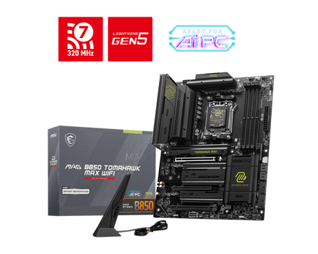 Placa de Baza MSI MAG B850 TOMAHAWK MAX WIFI AM5, 4x DDR5, 1x HDMI, 3x PCIE x16, 4x M.2, 4x SATA 6GB/s, ATX