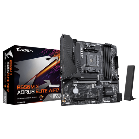Placa de baza Gigabyte B550M X AORUS ELITE WIFI7, Socket AM4, DDR4, Micro-ATX