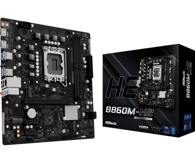 Placa de baza ASRock B860M-H2, LGA 1851, DDR5, Micro-ATX