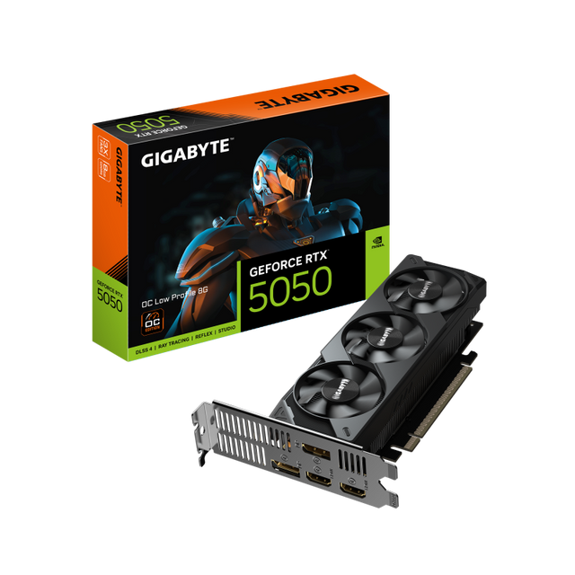 Placa Video GIGABYTE GEFORCE RTX 5050 OC LOW PROFILE 8GB GDDR6 128 bit, PCIE 5.0, 1x DP 2.1 1x DP 1.4a 2x HDMI