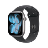 Apple Watch Series 11 GPS 46mm Space Grey Aluminium Case with Black Sport Band - M/L