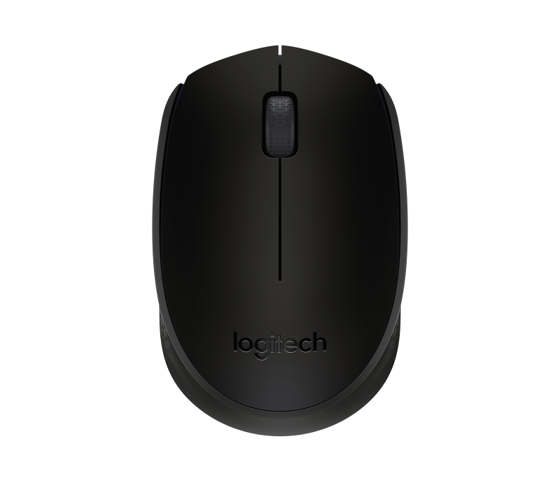 Mouse wireless Logitech B170, optic, interfata USB, rezolutie 1000 DPI, numar butoane 2/1, negru