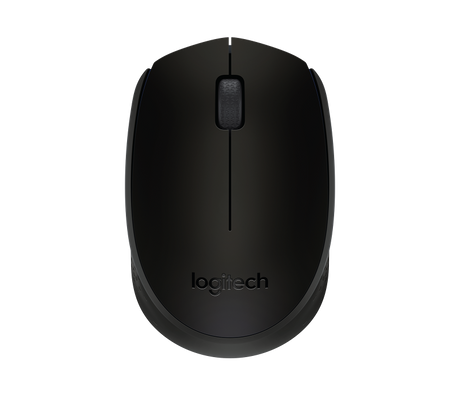 Mouse wireless Logitech B170, optic, interfata USB, rezolutie 1000 DPI, numar butoane 2/1, negru