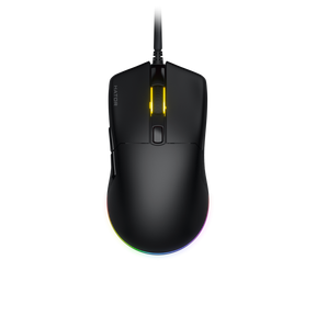 Mouse gaming cu fir Hator Pulsar 3, conectivitate USB, polling rate pana la 1000Hz, senzor Optical PixArt PMW 3311, rezolutie maxima 12000 DPI, switch HATOR® Optical 100M, iluminare RGB 16.8M culori, side switch Kailh 3M, negru