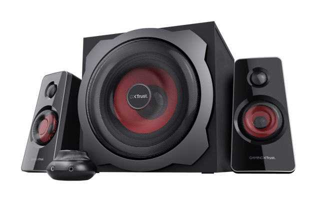 Boxe Trust GXT 38 TYTAN 2.1, intrare audio 3.5 mm, Line-in, putere 120 W, frecventa raspuns 20 Hz, 20.000 Hz, negru