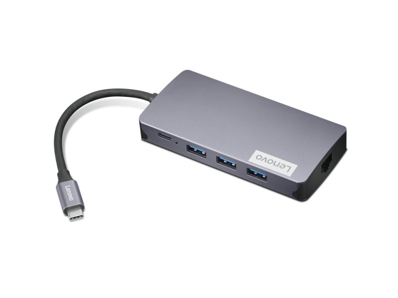 Lenovo 150 USB-C Travel Dock; Port de incarcare: 1 x Type-C; Input Power (in W): 45W/65W/100W/135W / Output Power (in W): Max 100W; Porturi USB: 3 x USB-A /1 x USB-C; Dimensiuni (L x D x H): 142 x 82 x 23mm; Greutate: 172g; Garantie; 1 an