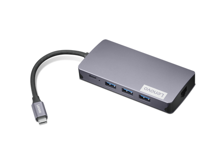 Lenovo 150 USB-C Travel Dock; Port de incarcare: 1 x Type-C; Input Power (in W): 45W/65W/100W/135W / Output Power (in W): Max 100W; Porturi USB: 3 x USB-A /1 x USB-C; Dimensiuni (L x D x H): 142 x 82 x 23mm; Greutate: 172g; Garantie; 1 an