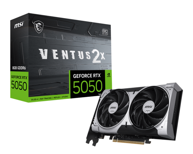 Placa video MSI GEFORCE RTX 5050 VENTUS 2X OC, 8GB GDDR6, PCI Express 5.0, 128-bit