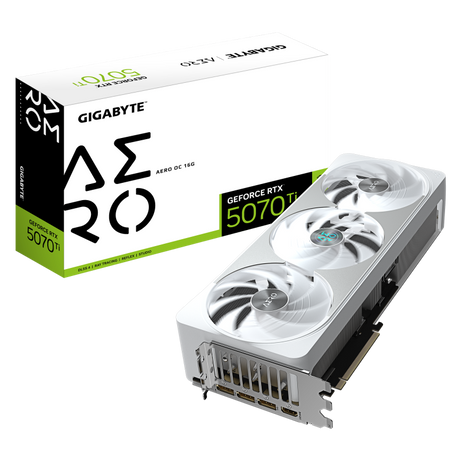 Placa Video GIGABYTE NVIDIA GEFORCE RTX 5070 TI AERO OC 16GB GDDR7 256 bit, PCIE 5.0, 3x DP 1x HDMI