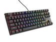 Tastatura gaming mecanica cu fir Genesis Thor 303 TKL, iluminare RGB, switch Linear, switch model Outemu Red, numar taste 87, 11 butoane multimedia, lungime cablu 1.8m, dimensiuni 355 x 136 x 36 mm, negru