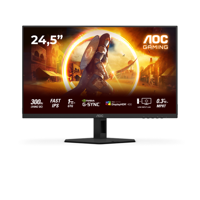 Monitor Gaming AOC 25G4SRE, 24.5", 1920 x 1080 pixeli, Black, Red, 3 ani Garantie