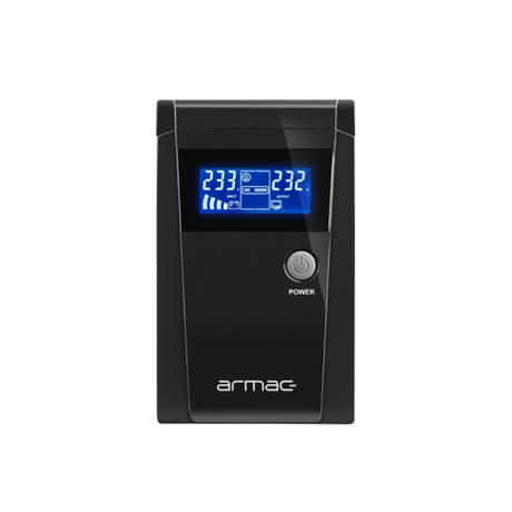 UPS ARMAC OFFICE O/850F/LCD LINE-INTERACTIVE 850VA 2X SCHUKO OUTLETS USB-B LCD METAL CASE