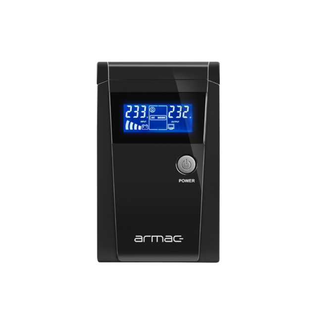 UPS ARMAC OFFICE O/850F/LCD LINE-INTERACTIVE 850VA 2X SCHUKO OUTLETS USB-B LCD METAL CASE