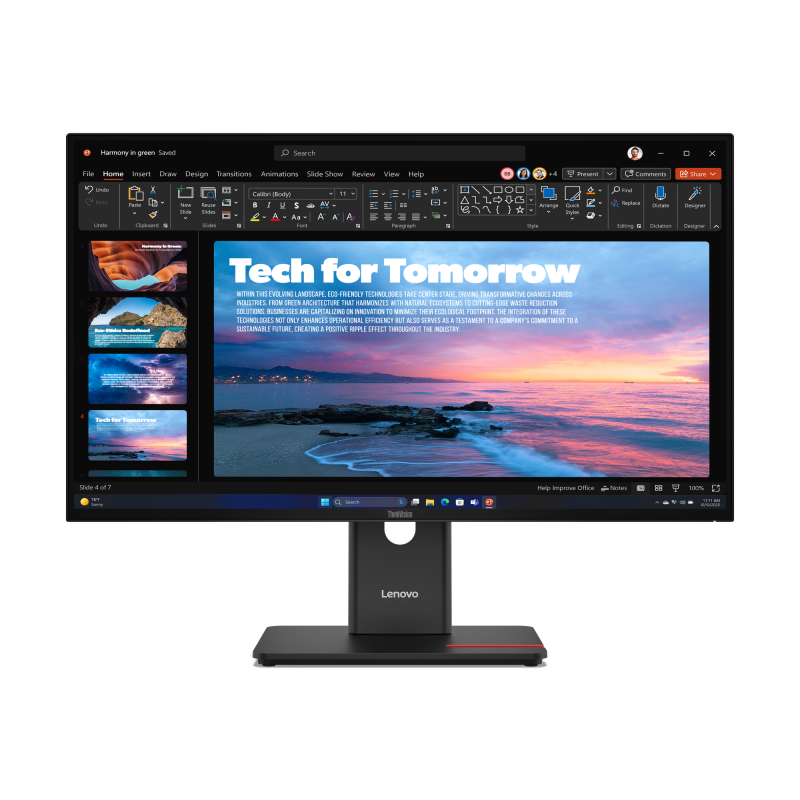 Monitor Consumer Lenovo ThinkVision T27QD-40, 27", 2560 x 1440 pixeli, Black, 2 ani Garantie