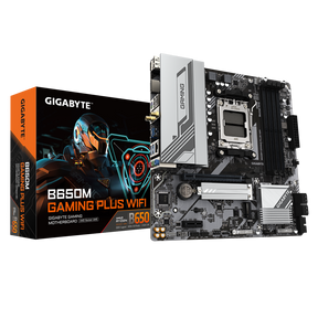 Placa de Baza GIGABYTE B650M GAMING PLUS WIFI AM5, 4x DDR5, 2x DP 1x HDMI, 1x PCIE 4.0 x16 1x PCIE 3.0 x1, 2x M.2, 4x SATA 6GB/s, mATX