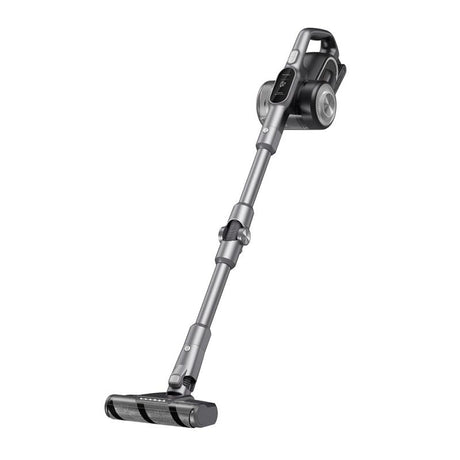 Aspirator vertical fara fir JIMMY H10 Flex, putere 600W, autonomie 80 min, senzor smart pentru detectarea prafului, tehnologie dual ciclonica, tub metalic flexibil, display led inteligent, recipient praf 0.6L, gri