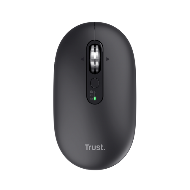 Mouse wireless Trust Seron Hyperscroll, 7 butoane, rezolutie maxima 3200 DPI, negru