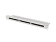 Patch panel 24 porturi 1U 19" Cat.6A UTP cu organizator cabluri, gri
