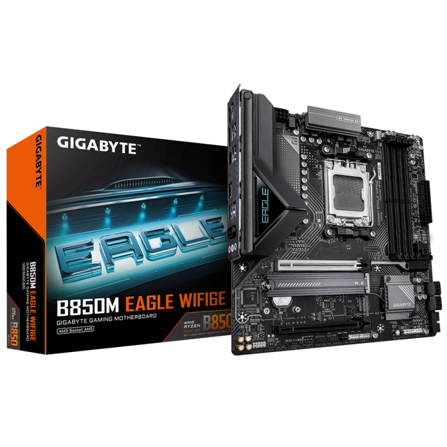 Placa de baza Gigabyte B850M EAGLE WIFI6E, Socket AM5, DDR5, Micro-ATX