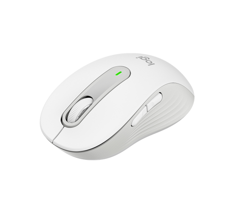 Mouse wireless Logitech Signature M650, rezolutie 2000 DPI, dimensiuni 10.71 x 6.18 x 3.78 cm, alb