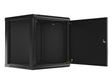 Dulap rack 19" perete 12U / 600x600 pentru auto-asamblare, ușă metalică, negru  (flat pack)