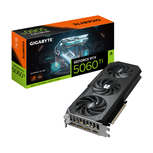Placa Video GIGABYTE GEFORCE RTX 5060 TI GAMING OC 8GB GDDR7 128 bit, PCIE 5.0, 1x HDMI 3x DP