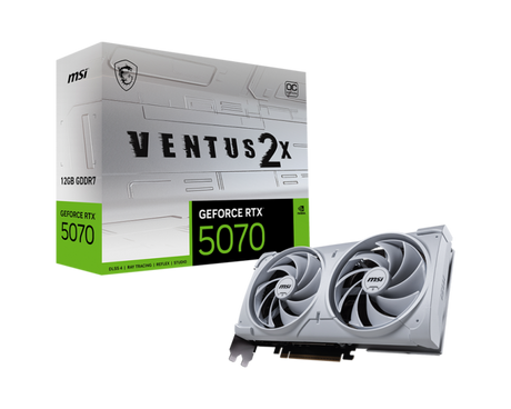 Placa video MSI GeForce RTX 5070 VENTUS 2X OC White, 12GB GDDR7, PCI Express 5.0, 192-bit