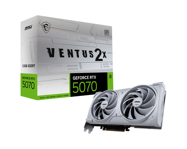 Placa video MSI GeForce RTX 5070 VENTUS 2X OC White, 12GB GDDR7, PCI Express 5.0, 192-bit