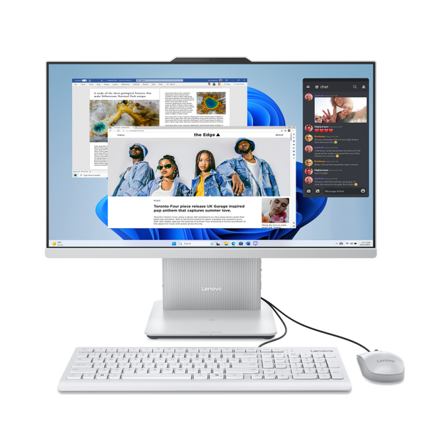 All-in-One Consumer Lenovo IdeaCentre AIO 24ARR9 cu procesor AMD Ryzen 5 7535HS pana la 4.55GHz, 24 inch, FHD, IPS, 16 GB DDR5, 1 TB SSD, AMD Radeon 660M, FreeDos, Gri