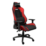 Scaun gaming Trust GXT 714B Ruya Comfortable, roti, ridicare pe gaz clasa 4, adjustabil pe inaltime, material plastic + PU leather, greutate maxima suportata 150 kg, negru/rosu