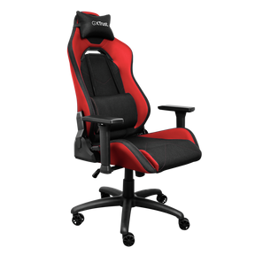 Scaun gaming Trust GXT 714B Ruya Comfortable, roti, ridicare pe gaz clasa 4, adjustabil pe inaltime, material plastic + PU leather, greutate maxima suportata 150 kg, negru/rosu