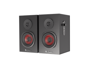 Sistem audio Genesis HELIUM 200 2.0, interfata mini jack 3.5 mm, putere maxima RMS 20 W, diametru difuzoare 76,2 mm, negru